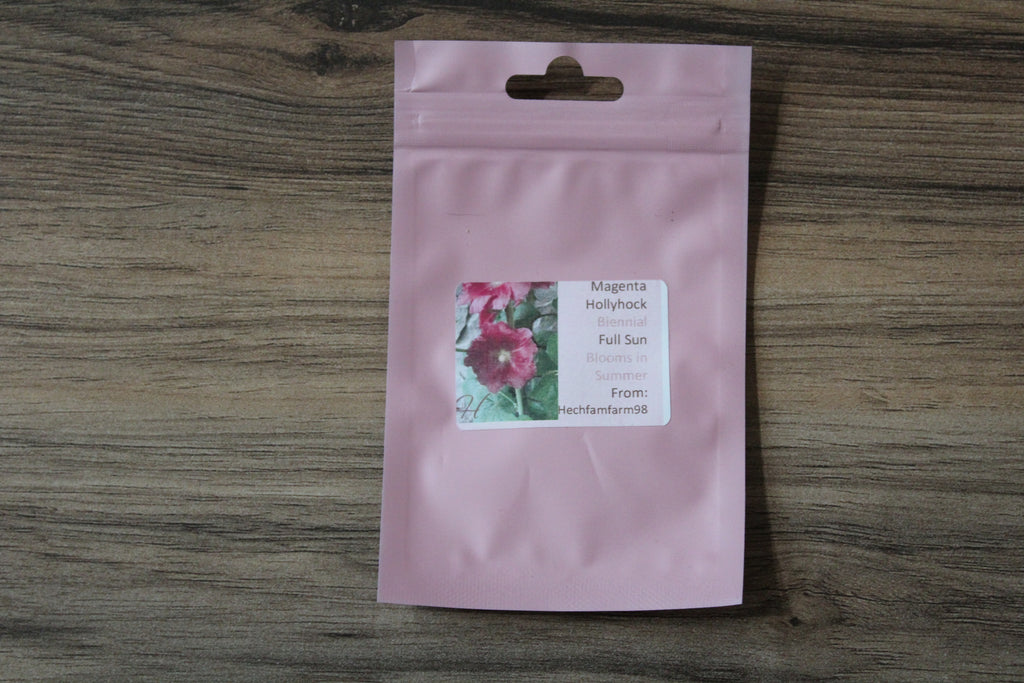 Hollyhock Seeds - Magenta