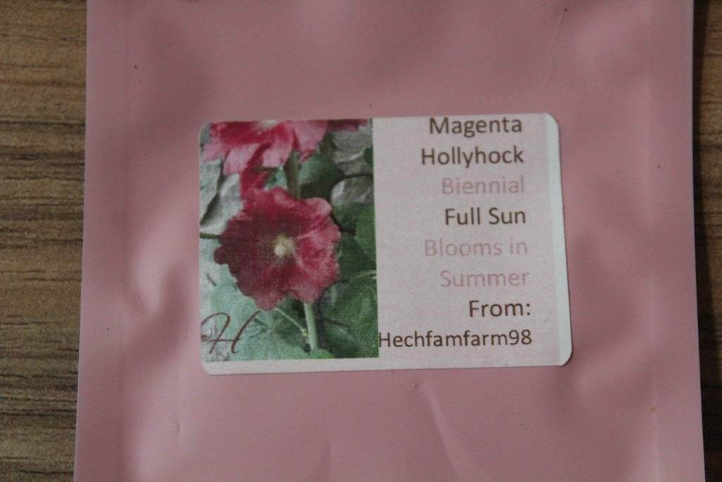 Hollyhock Seeds - Magenta