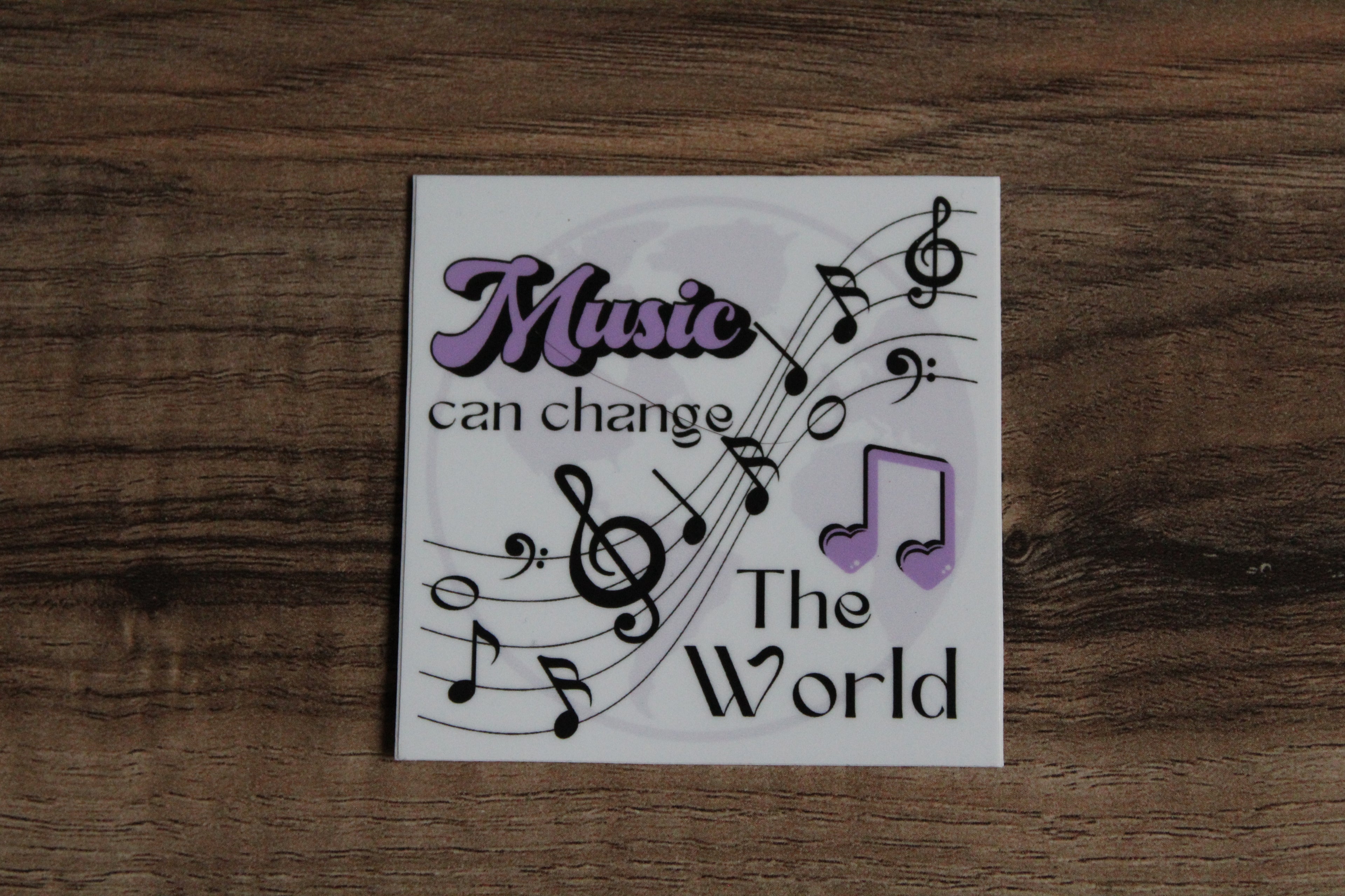 Music Can Change the World Vinyl Sticker