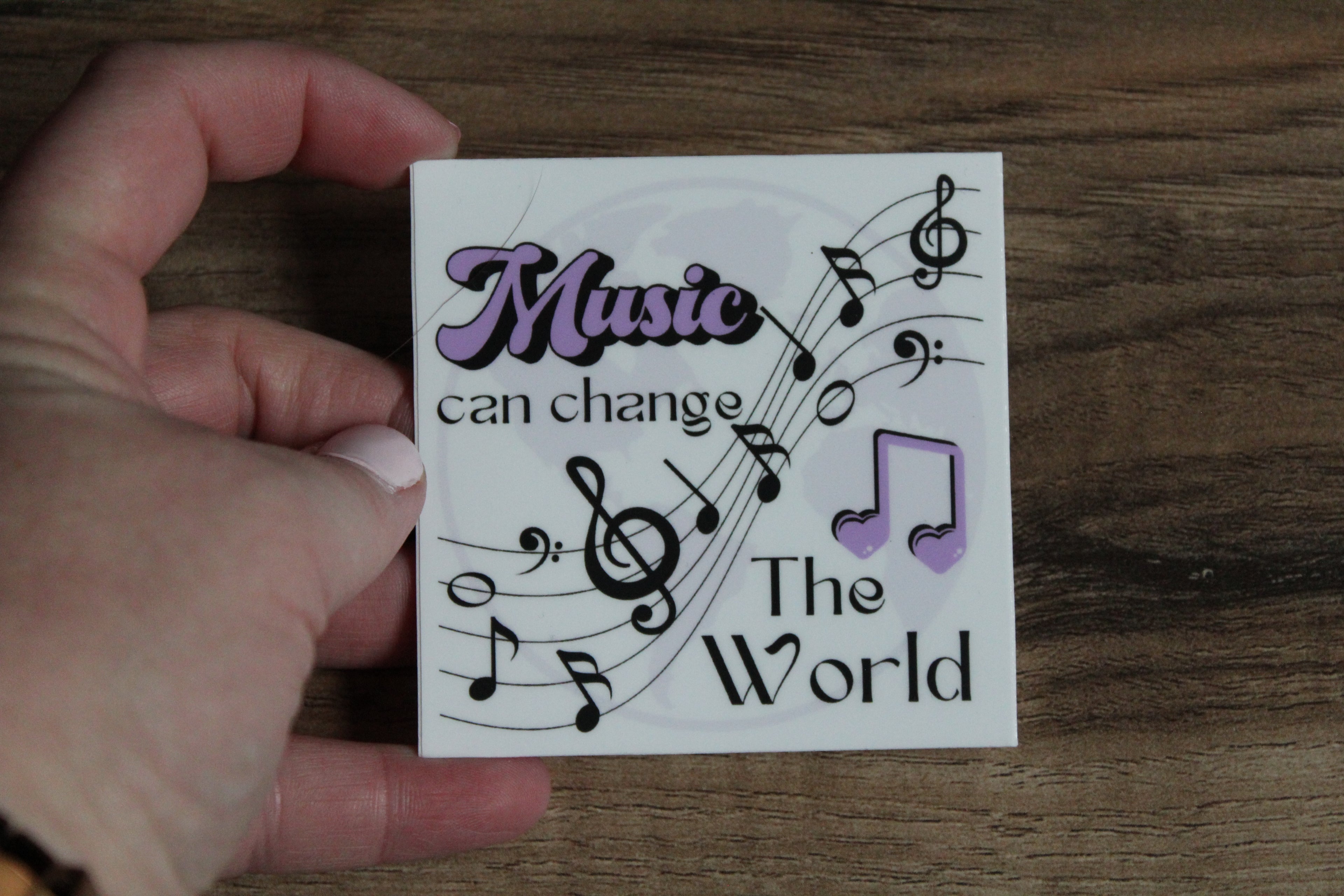 Music Can Change the World Vinyl Sticker