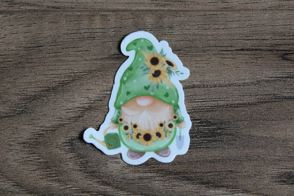 Garden Gnome - Sunflower Vinyl Sticker