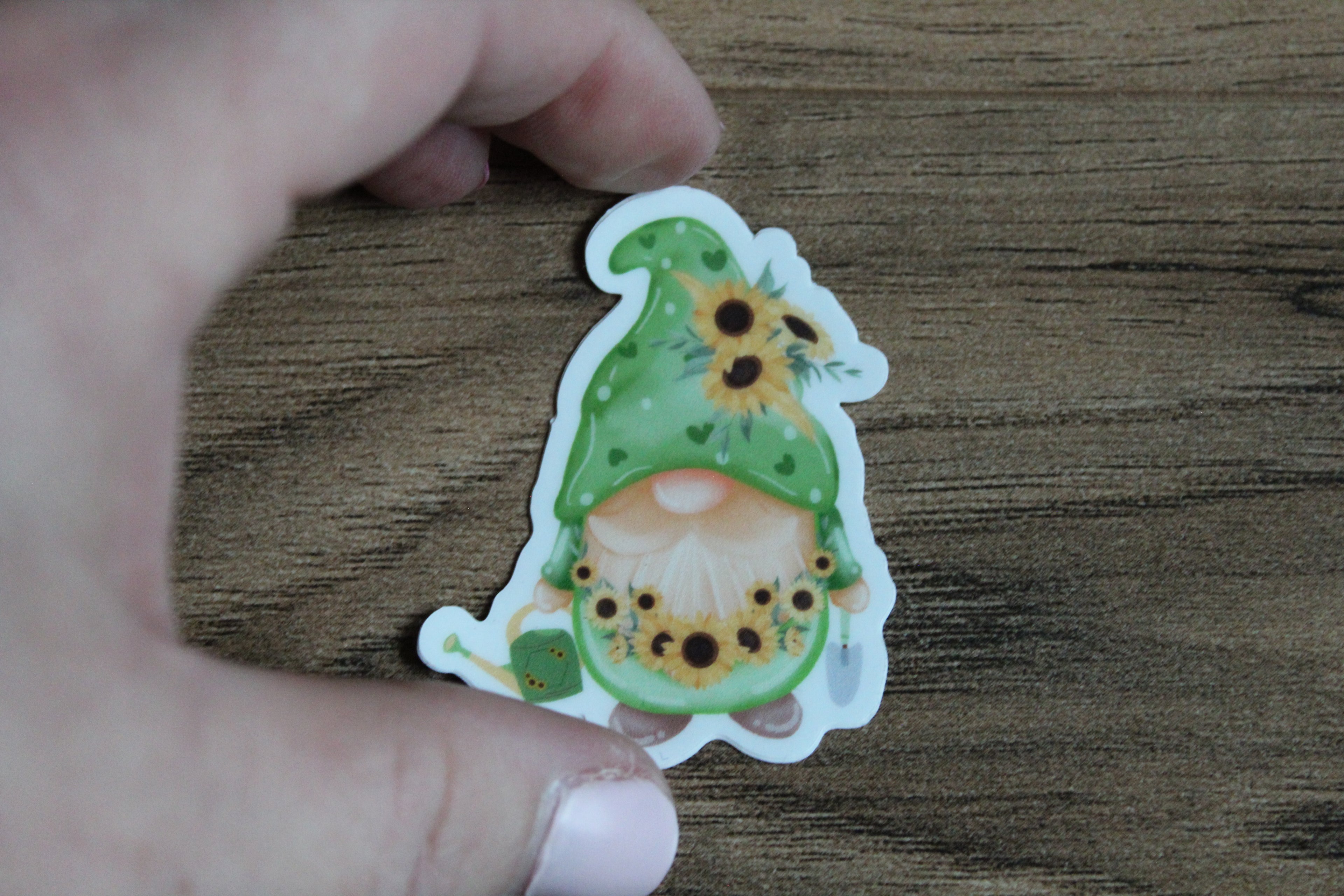 Garden Gnome - Sunflower Vinyl Sticker