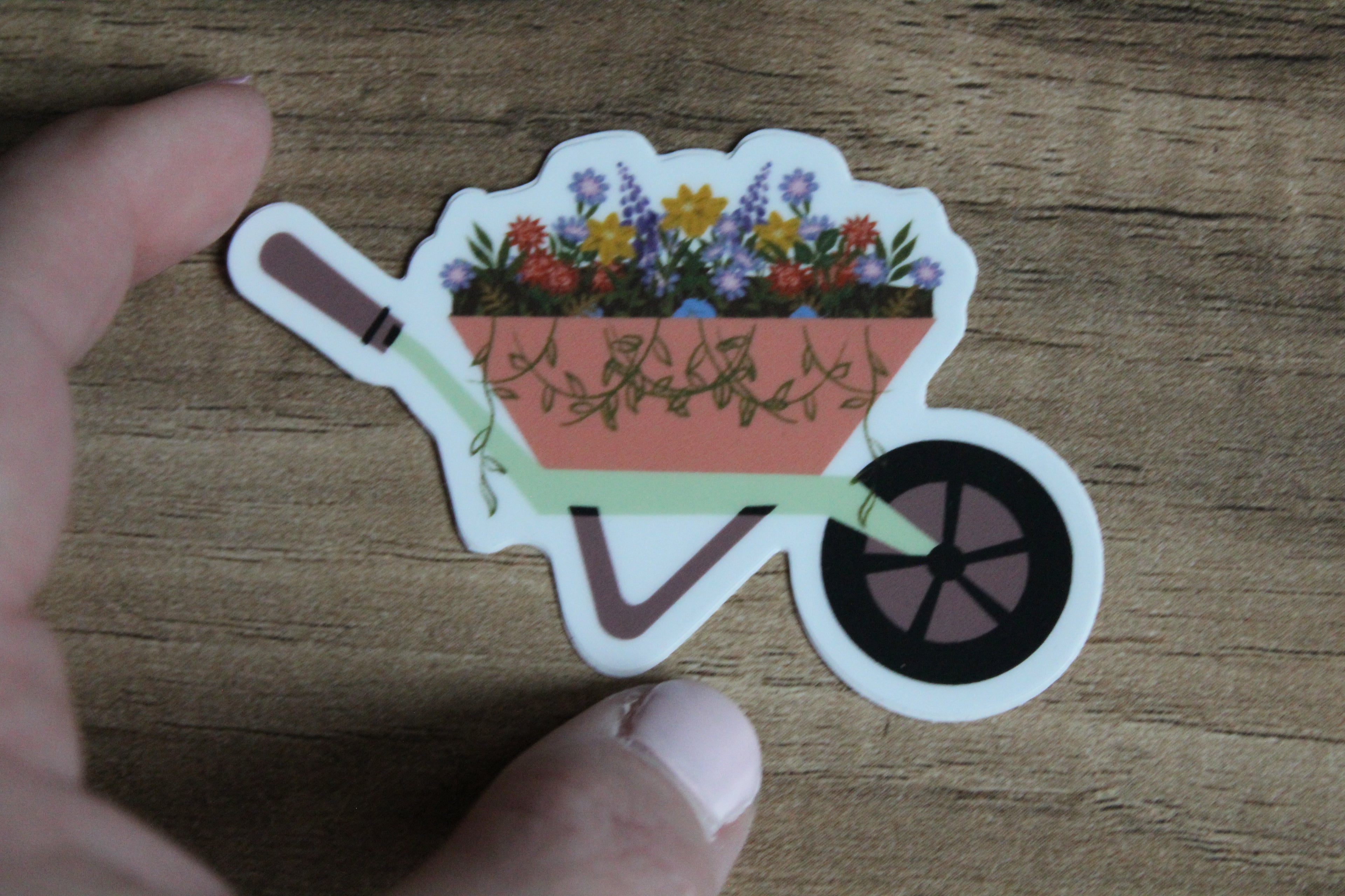 Garden Wheelbarrow Vinyl Sticker