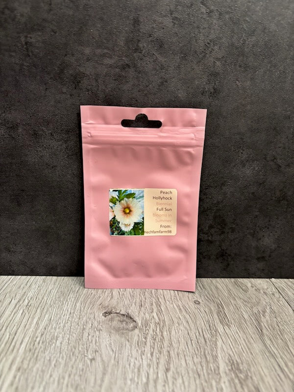Hollyhock Seeds - Peach