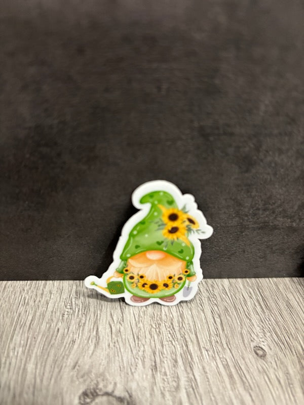 Garden Gnome - Sunflower Vinyl Sticker